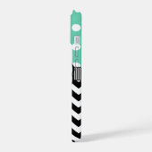 Points de Mint Noir Chevron Monogramme (Côté gauche)