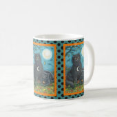 POINTS DE MUG HALLOWEEN CHAT NOIR BUBO ET PYEWACKE (Devant droit)