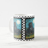 POINTS DE MUG HALLOWEEN CHAT NOIR BUBO ET PYEWACKE (Devant gauche)