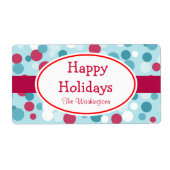 Points de Noël Retro Jolly Étiquettes (Devant)