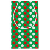 Points De Noël Rouge Blanc Et Vert Petit Sac Cadea (Dos)