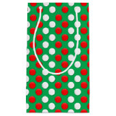 Points De Noël Rouge Blanc Et Vert Petit Sac Cadea (Devant)