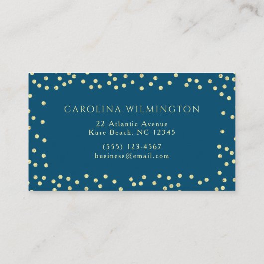 Points de Parties scintillant en or de verre Carte (Dos)