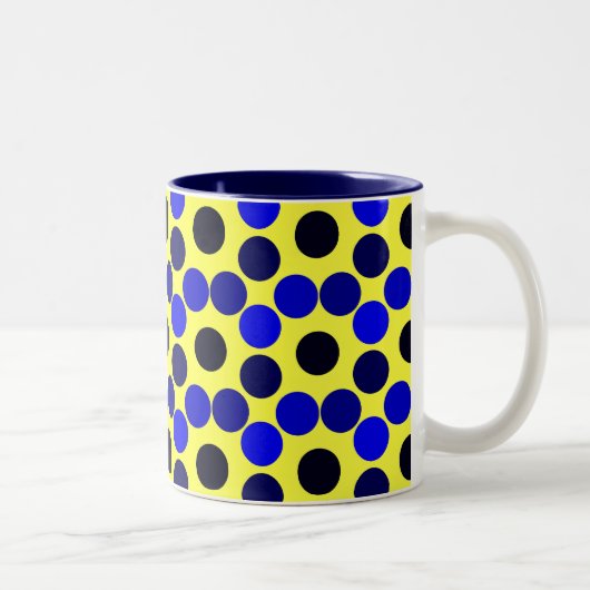 Points de vue MUG à CAFÉ noir et bleu (Droit)