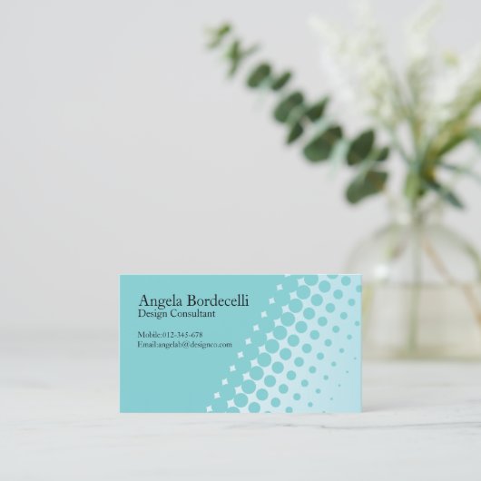 Points demi-tons Cartes de visite simples (Debout devant)