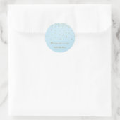 Points d'huile bleu clair et or Stickers Faveur mo (Sac)