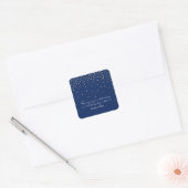 Points d'huile bleu et or Stickers de mariage mode (Enveloppe)