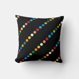 Points diagonaux noirs Coussin MOJO