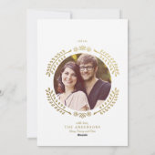 Points d'or classiques Joyeux Carte photo de Noël (Dos)