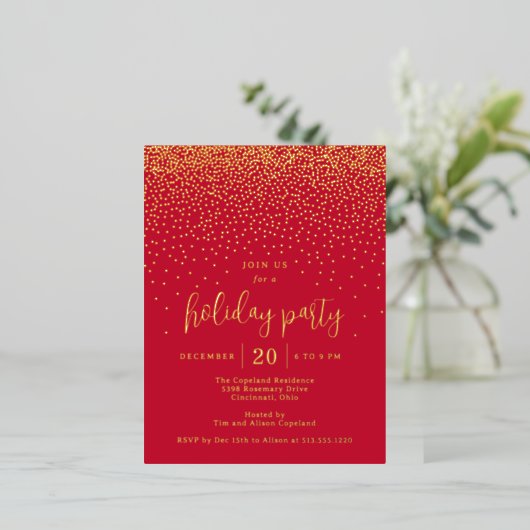 Points Éclairants Carte postale Invitation Vacance (Debout devant)