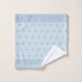 Points élégants sur un bleu merveilleux (Gant de toilette)