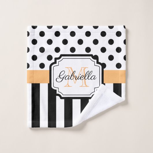 Points et bandes (Gant de toilette)