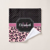 Points et Empreintes de léopard (Gant de toilette)