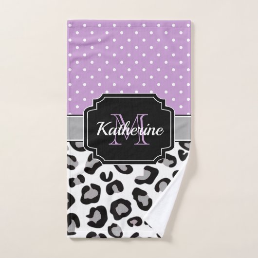 Points et Empreintes de léopard (Serviette à main)