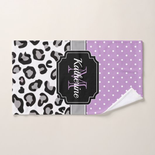 Points et Empreintes de léopard (Serviette à main)