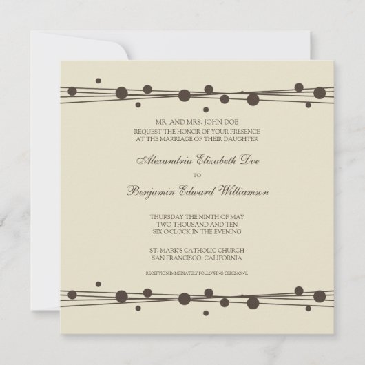 Points et invitation modernes 2 (chocolat) de (Devant)