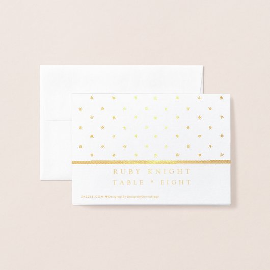 Points et nom et numéro de table de l'huile d'or (Derrière avec enveloppe)