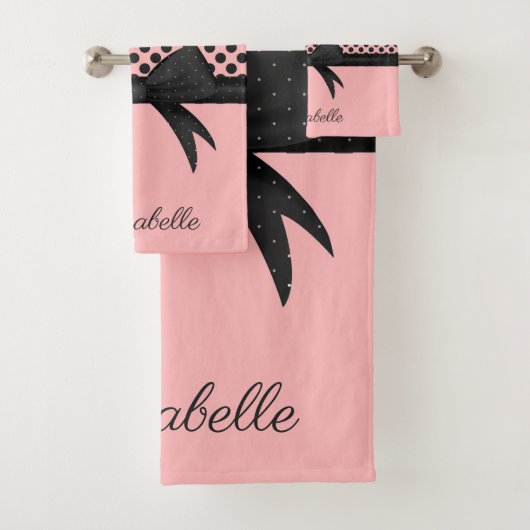 Points et ruban roses noirs (En situation)