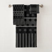 POINTS ET STRIPES NOIRS GRIS (En situation)