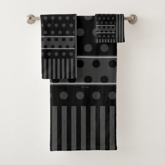 POINTS ET STRIPES NOIRS GRIS (En situation)