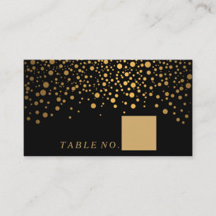 Points Faux Gold Confetti sur les cartes Black Pla