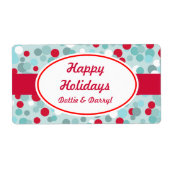 Points Frosty personnalisés Étiquettes de vacances (Devant)