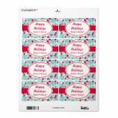 Points Frosty personnalisés Étiquettes de vacances (Feuille entière)