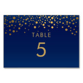Points Gold Confetti et bleu marine 2 - Carte tabl (Dos)