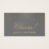 Points Gold Confetti Gris Mariage Boire Billets (Dos)
