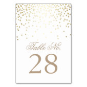 Points Gold Confetti Mariage blanc Numéro de table (Par défaut)