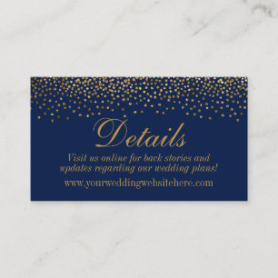Points Gold Confetti sur les cartes de détails des