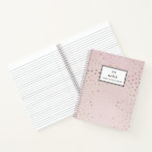Points Gold Foil Motif Blush Carnet personnalisé (Intérieur)