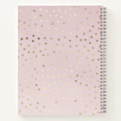 Points Gold Foil Motif Blush Carnet personnalisé (Dos)