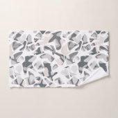 Points gris clair motif Abstrait tacheté (Serviette à main)