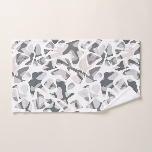 Points gris clair motif Abstrait tacheté (Serviette à main)