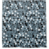 Points Gris Cool Rétro Salle de bain Douche rideau (Devant)