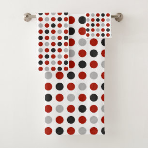 points gris, turquie rouge et blanc