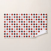 points gris, turquie rouge et blanc (Serviette à main)