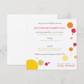 Points - invitations Baby showers (Devant / Derrière)