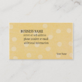 Points jaunes - carte de visite