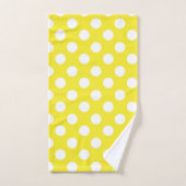 Points jaunes et blancs (Serviette à main)