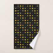 Points jaunes et noirs (Serviette à main)