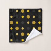 Points jaunes et noirs (Gant de toilette)