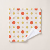 Points jaunes et oranges (Gant de toilette)