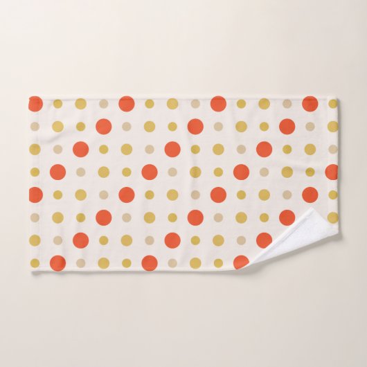 Points jaunes et oranges (Serviette à main)