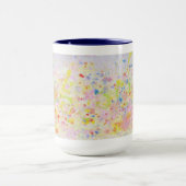 Points jaunes et roses - Mug (Centre)