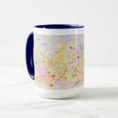 Points jaunes et roses - Mug (Devant gauche)