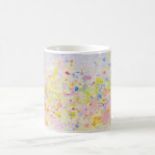 Points jaunes et roses - Mug (Centre)