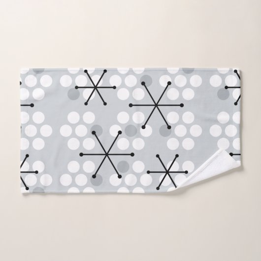 Points MCM du milieu du siècle rétro Argent (Serviette à main)