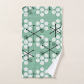 Points MCM du milieu du siècle rétro Sage Green (Serviette à main)